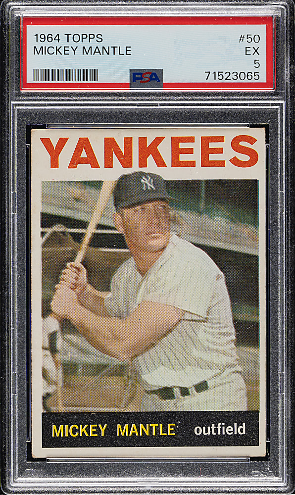 1964 Topps #50 Mickey Mantle PSA EX 5