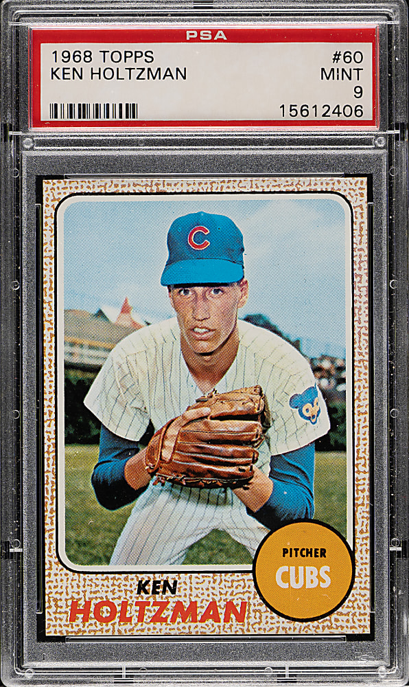 1968 Topps #60 Ken Holtzman PSA MINT 9