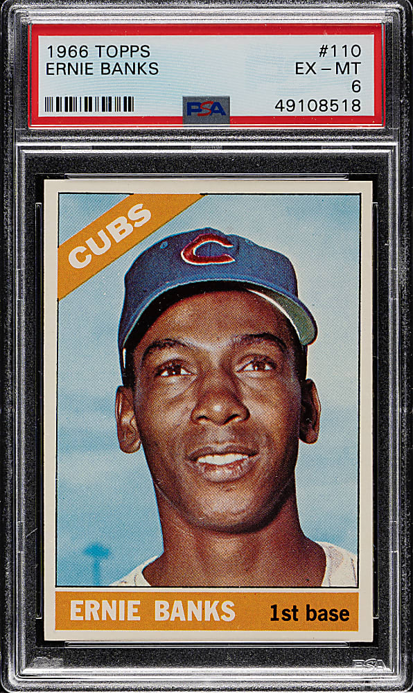 1966 Topps #110 Ernie Banks PSA EX-MT 6