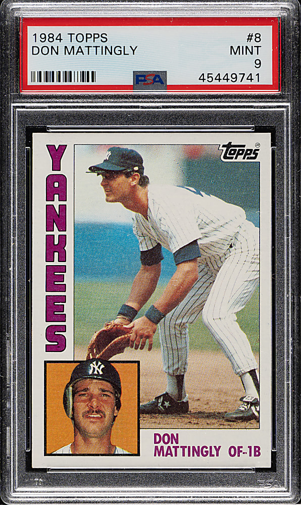 1984 Topps #8 Don Mattingly Rookie PSA MINT 9