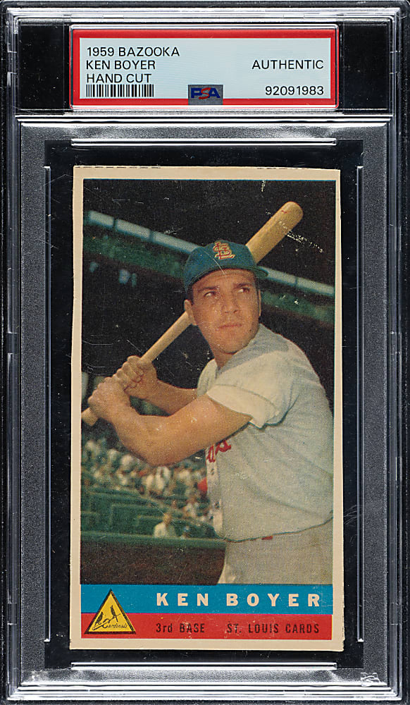 1959 Bazooka Ken Boyer PSA Authentic