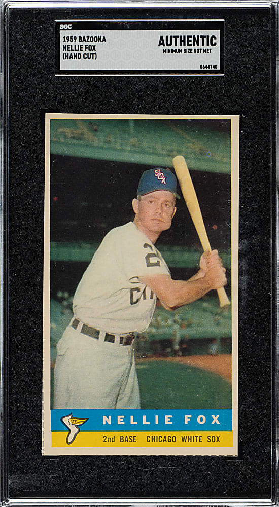 1959 Bazooka Nellie Fox SGC Authentic