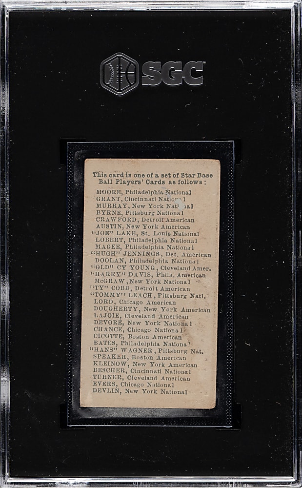 1911 E94 George Close Candy John McGraw SGC Authentic - Purple Background