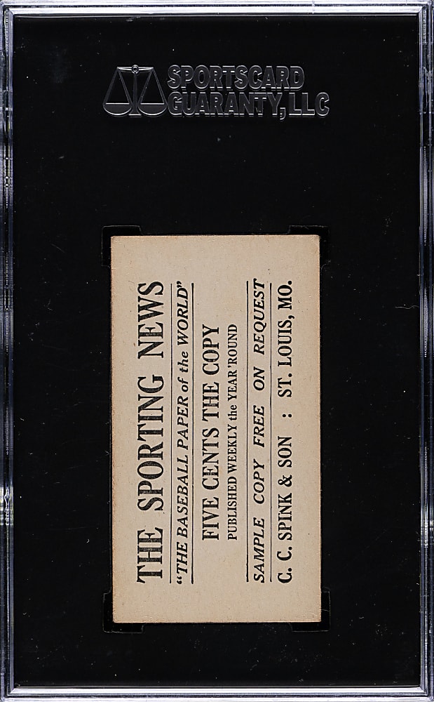 1916 M101-4 Sporting News #174 Joe Tinker SGC EX 60