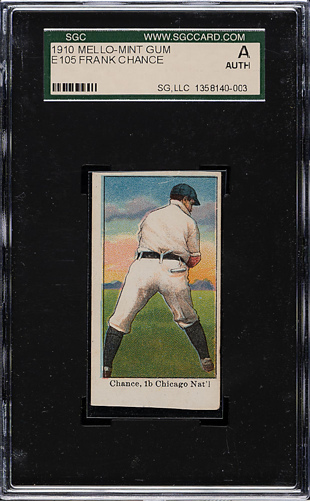 1910 E105 Mello-Mint Frank Chance SGC Authentic