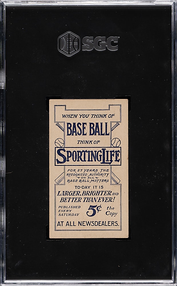 1910-1911 M116 Sporting Life Frank Chance Blue Background SGC EX 5