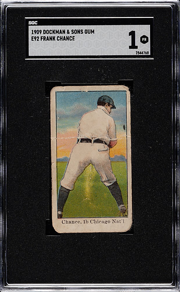 1909 E92 Dockman & Sons Frank Chance SGC POOR 1