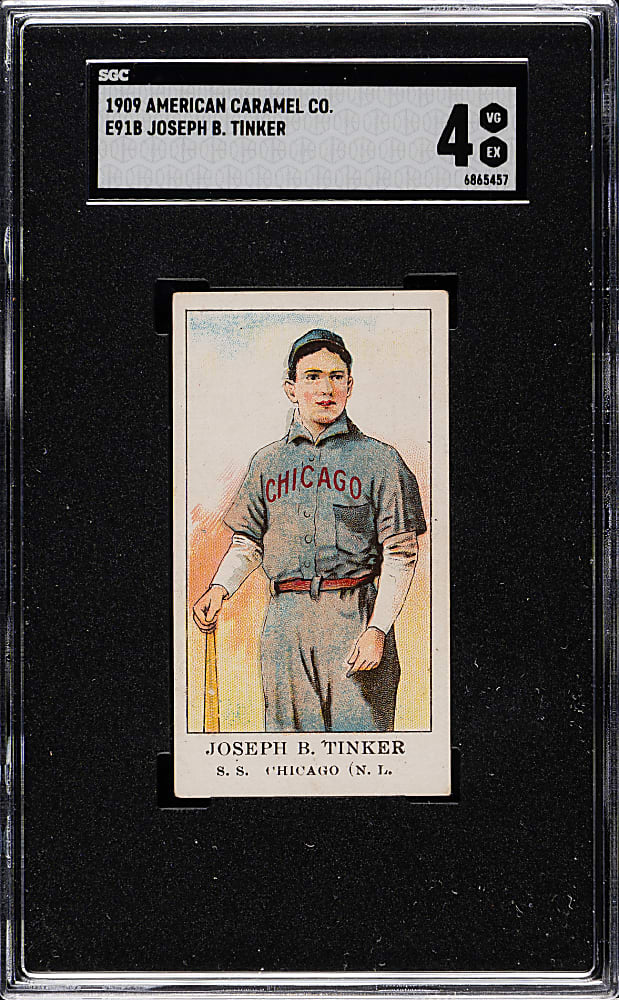 1909-1911 E91-B American Caramel Joe Tinker SGC VG/EX 4