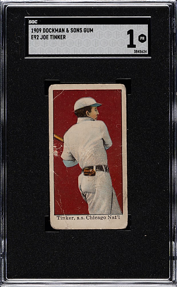 1909 E92 Dockman & Sons Joe Tinker SGC POOR 1