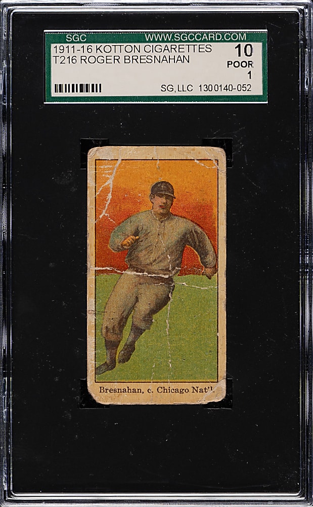 1914 T216 Kotton Tobacco Roger Bresnahan SGC POOR 10