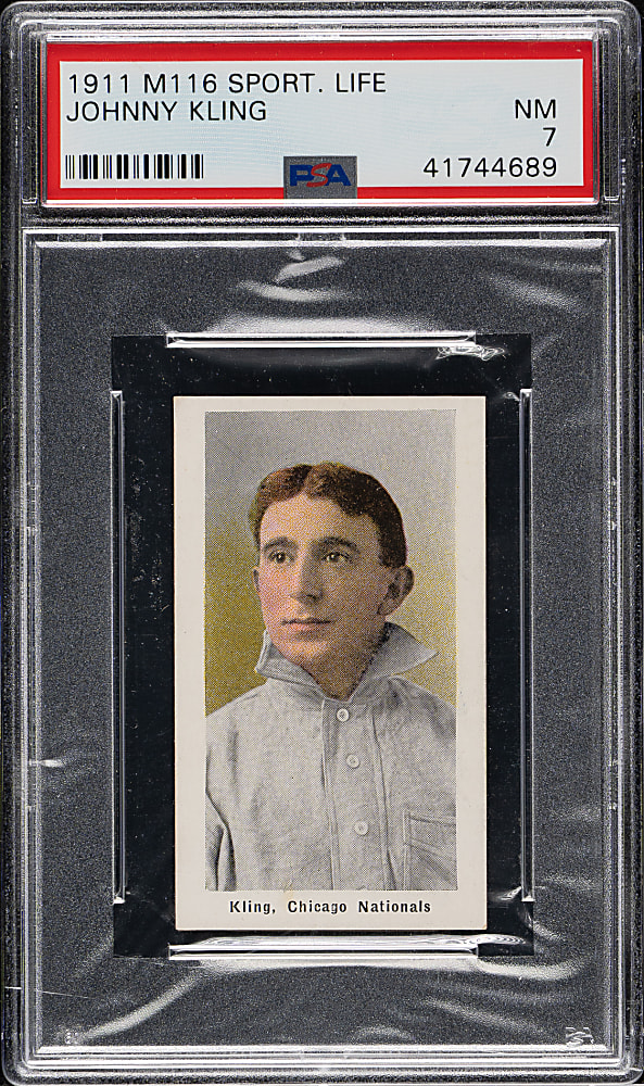 1910-1911 M116 Sporting Life Johnny Kling PSA NM 7
