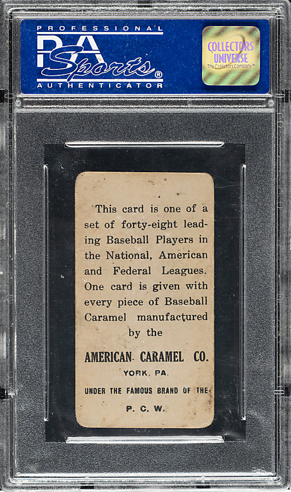 1915 E106 American Caramel Joe Tinker Batting PSA VG 3
