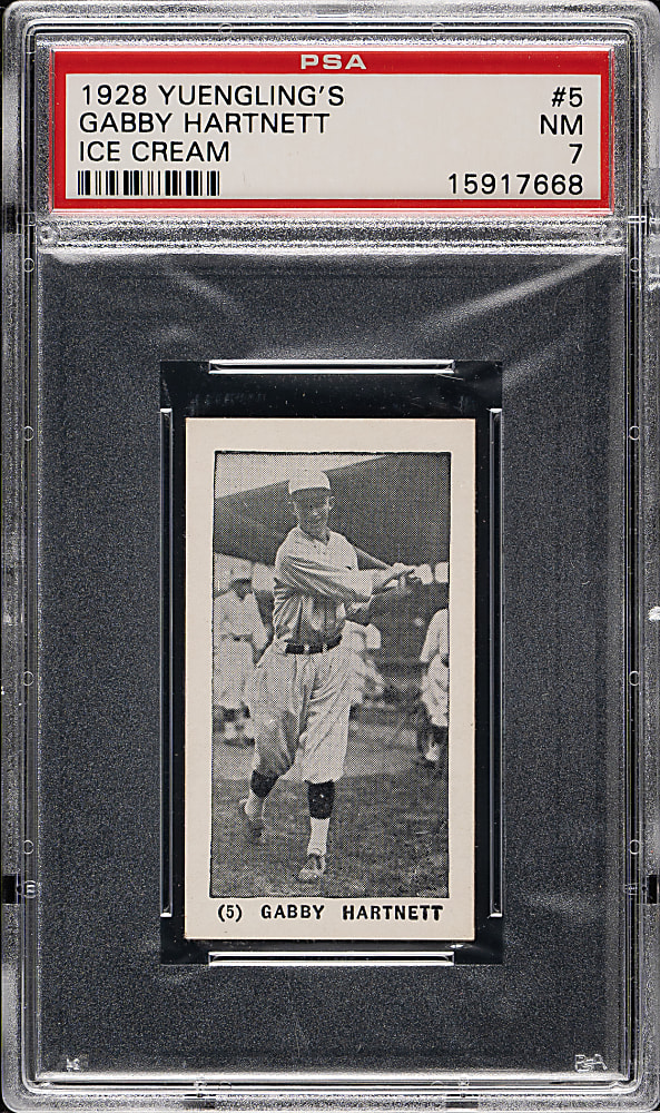 1928 F50 Yuengling's Ice Cream #5 Gabby Hartnett PSA NM 7
