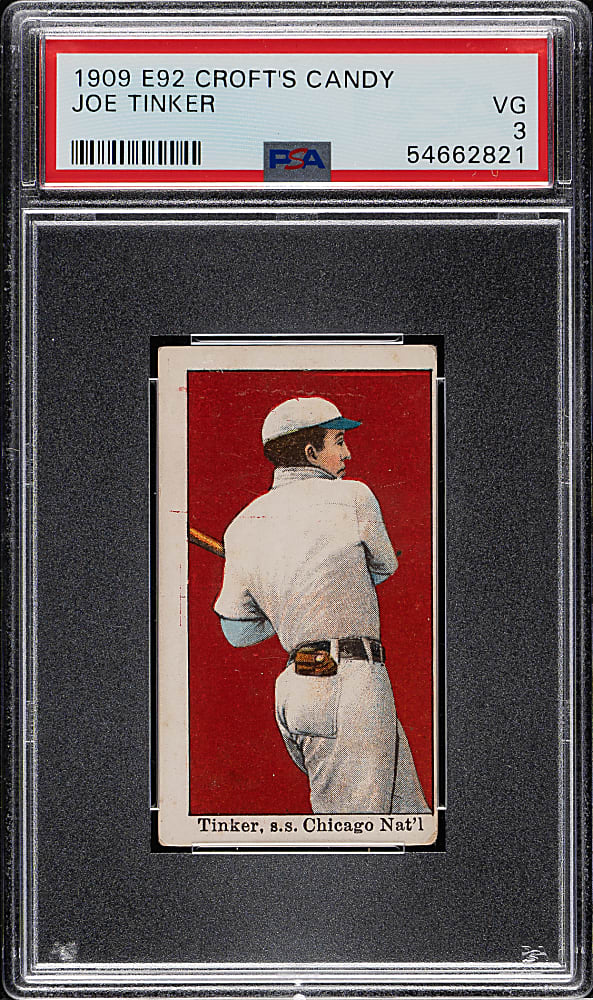 1909 E92 Croft's Candy Joe Tinker PSA VG 3