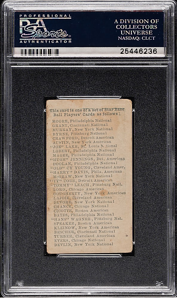1911 E94 George Close Candy Frank Chance PSA GOOD+ 2.5