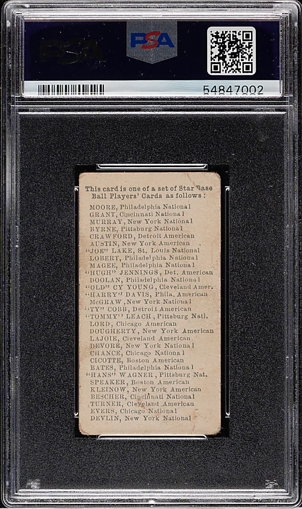 1911 E94 George Close Candy Johnny Evers PSA FAIR 1.5 - Green Background