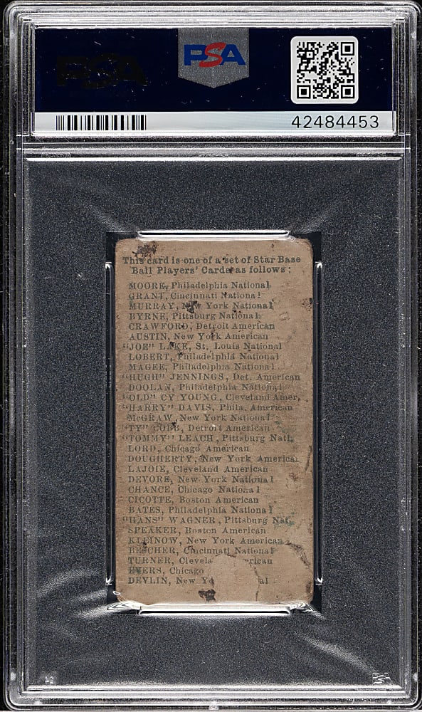 1911 E94 George Close Candy Harry Davis PSA FAIR 1.5 - Blue Background
