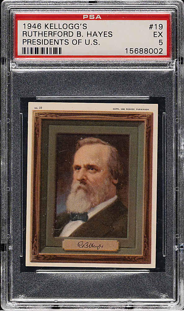 1946 Kellogg's "Portraits of the Presidents" #19 Rutherford B. Hayes PSA EX 5