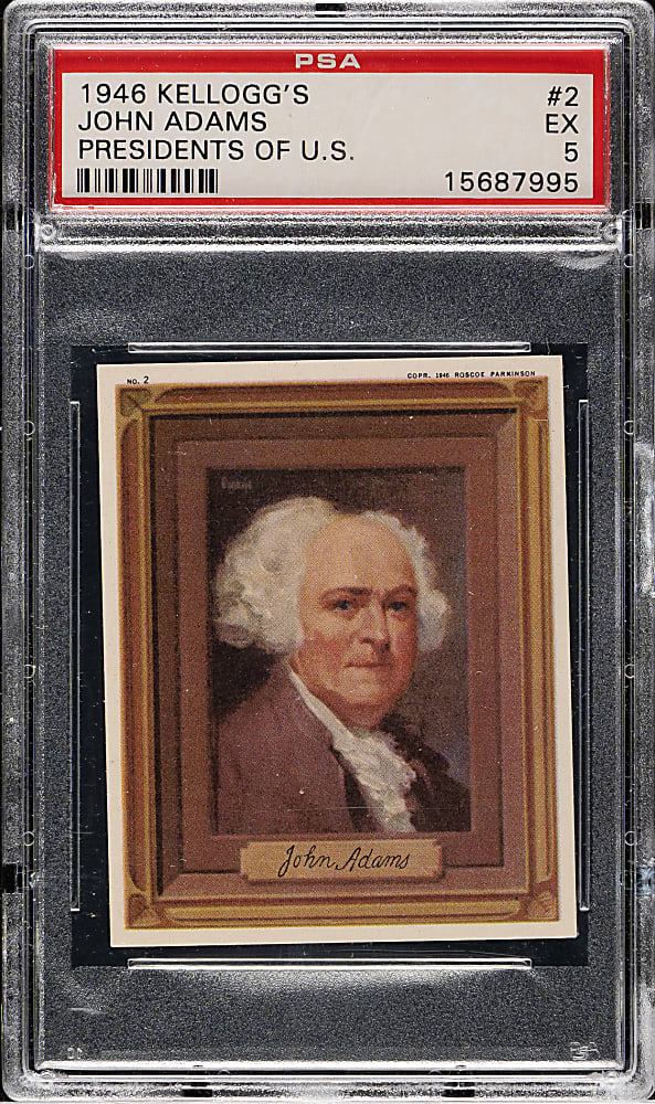 1946 Kellogg's "Portraits of the Presidents" #2 John Adams PSA EX 5