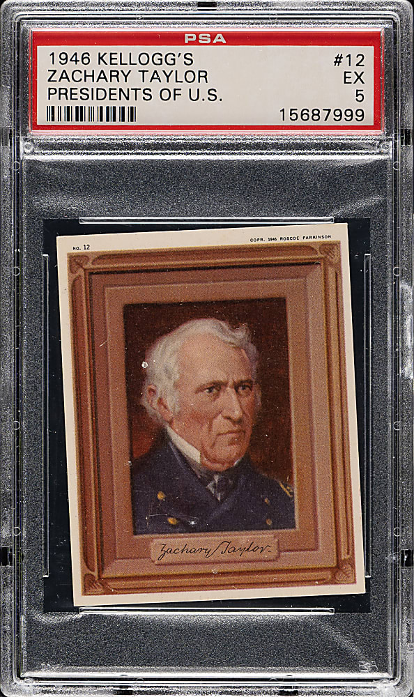 1946 Kellogg's "Portraits of the Presidents" #12 Zachary Taylor PSA EX 5