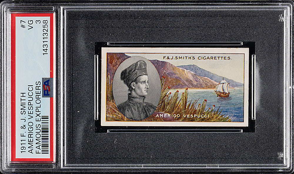 1911 F. & J. Smith "Famous Explorers" #7 Amerigo Vespucci PSA VG 3