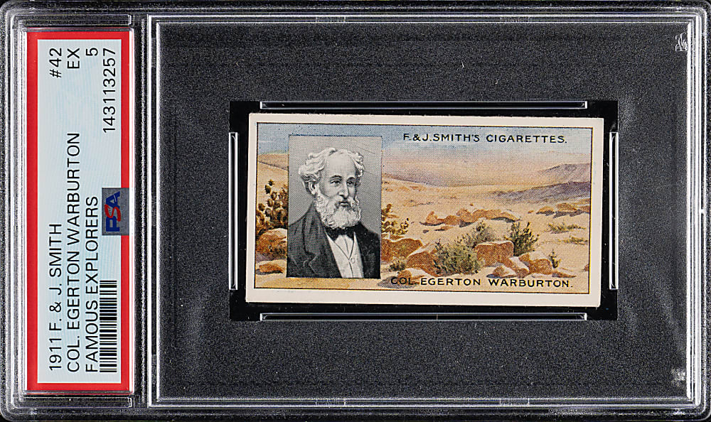 1911 F. & J. Smith "Famous Explorers" #42 Col. Egerton Warburton PSA EX 5