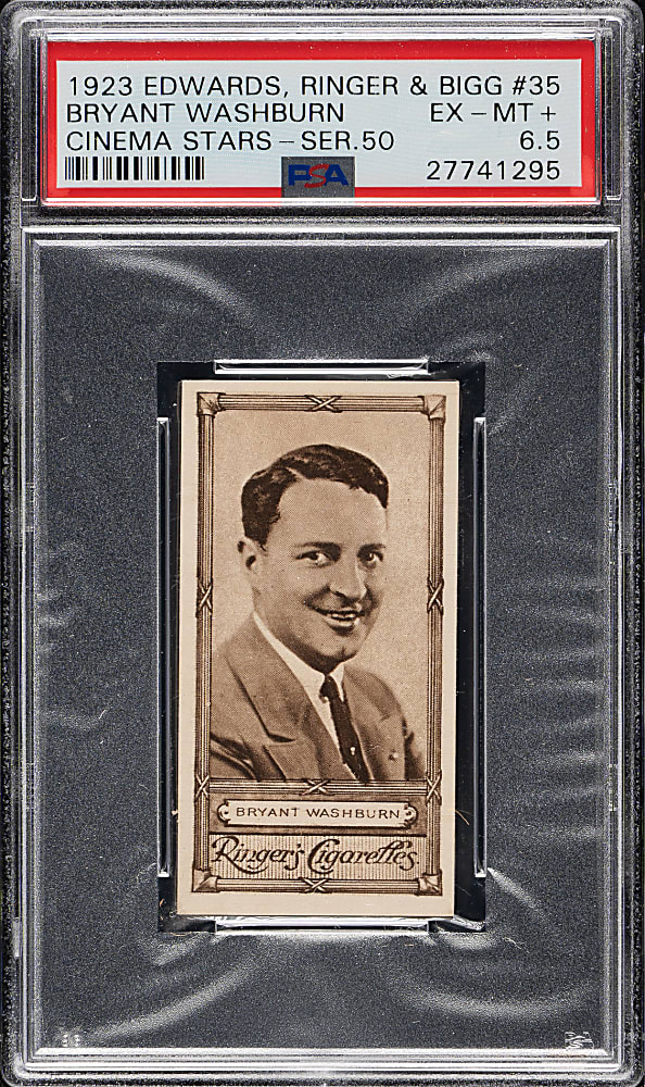 1923 Edwards, Ringer & Bigg "Cinema Stars" #35 Bryant Washburn PSA EX-MT+ 6.5