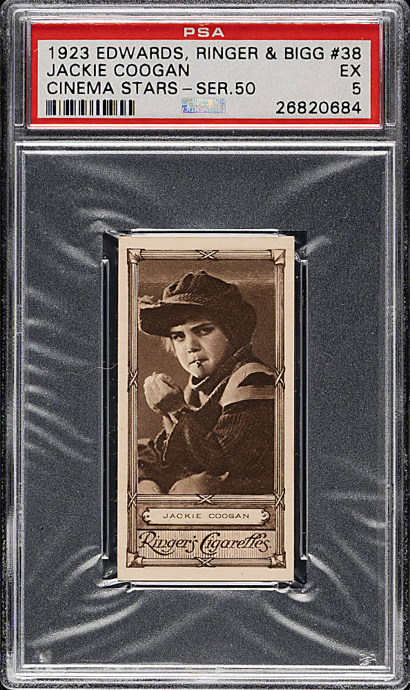 1923 Edwards, Ringer & Bigg "Cinema Stars" #38 Jackie Coogan PSA EX 5