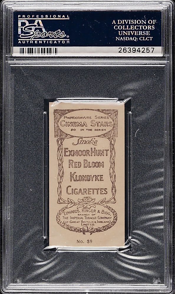 1923 Edwards, Ringer & Bigg "Cinema Stars" #39 Douglas Fairbanks PSA NM-MT 8