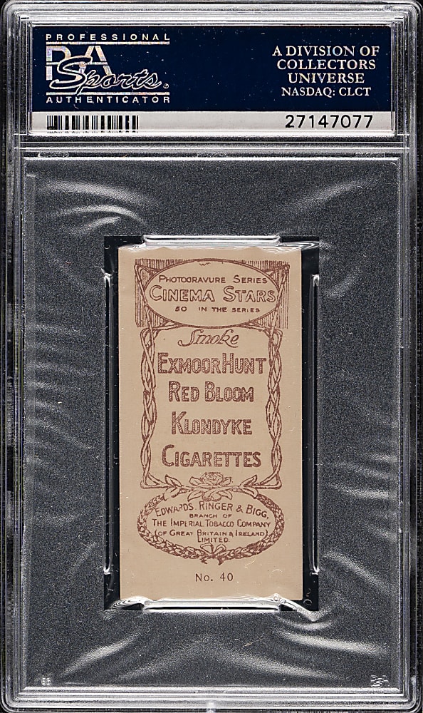 1923 Edwards, Ringer & Bigg "Cinema Stars" #40 May Allison PSA EX+ 5.5