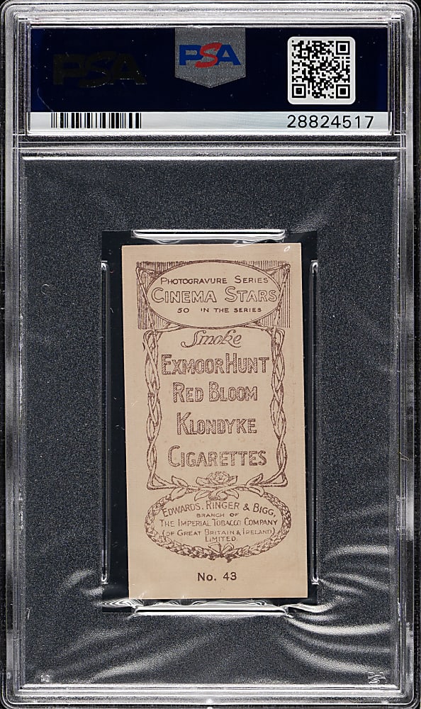 1923 Edwards, Ringer & Bigg "Cinema Stars" #43 Georges Carpentier PSA EX+ 5.5
