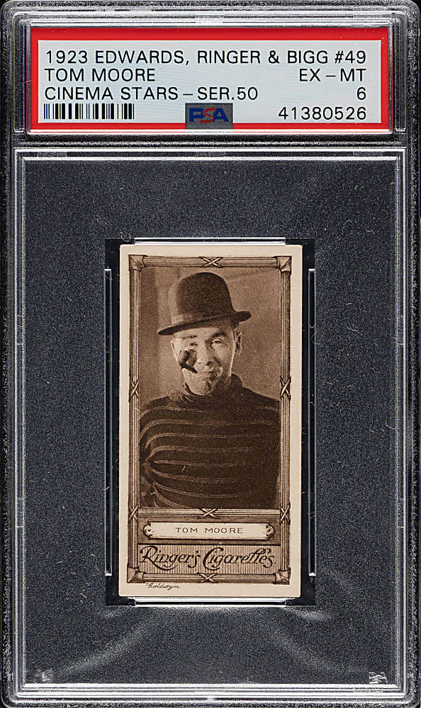 1923 Edwards, Ringer & Bigg "Cinema Stars" #49 Tom Moore PSA EX-MT 6