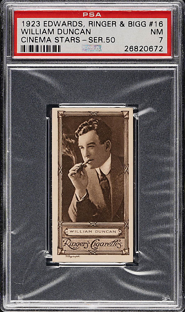 1923 Edwards, Ringer & Bigg "Cinema Stars" #16 William Duncan PSA NM 7