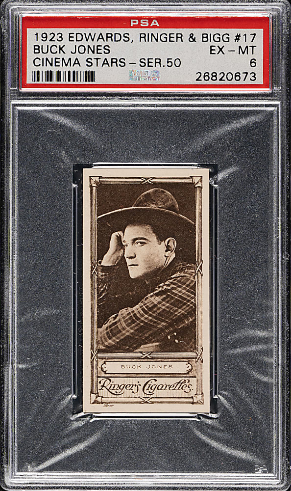 1923 Edwards, Ringer & Bigg "Cinema Stars" #17 Buck Jones PSA EX-MT 6