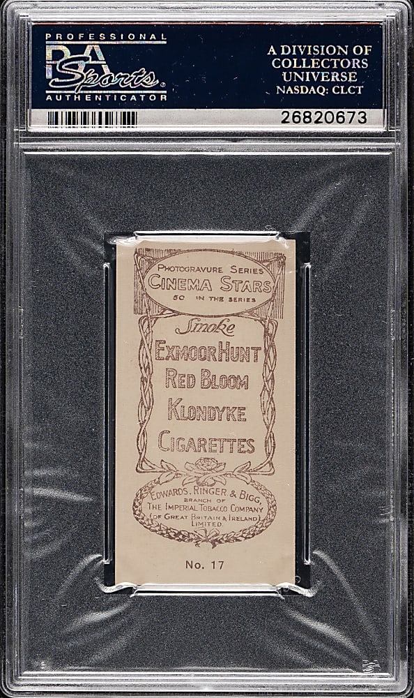 1923 Edwards, Ringer & Bigg "Cinema Stars" #17 Buck Jones PSA EX-MT 6