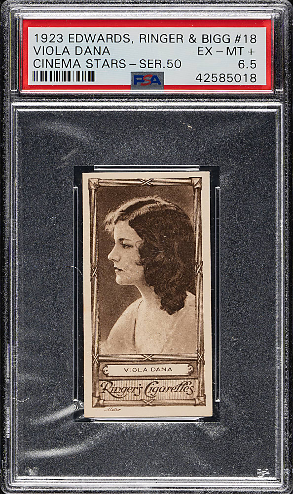 1923 Edwards, Ringer & Bigg "Cinema Stars" #18 Viola Dana PSA EX-MT+ 6.5