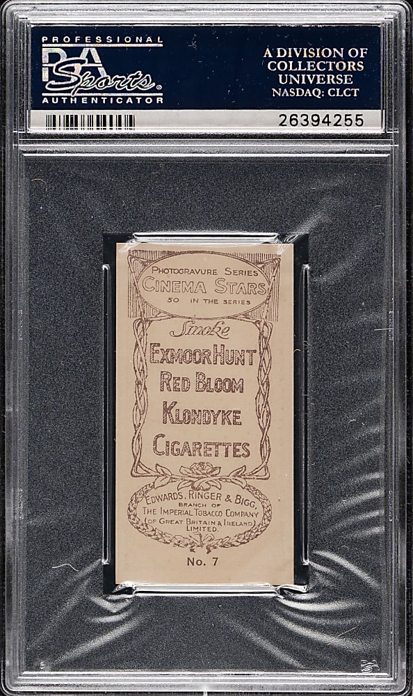 1923 Edwards, Ringer & Bigg "Cinema Stars" #7 Tom Mix PSA EX-MT 6