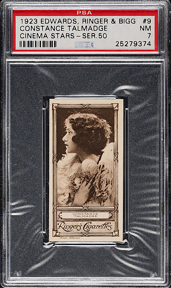1923 Edwards, Ringer & Bigg "Cinema Stars" #9 Constance Talmadge PSA NM 7