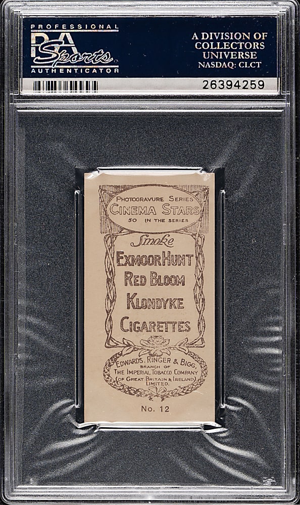 1923 Edwards, Ringer & Bigg "Cinema Stars" #12 Dustin Farnum PSA NM 7