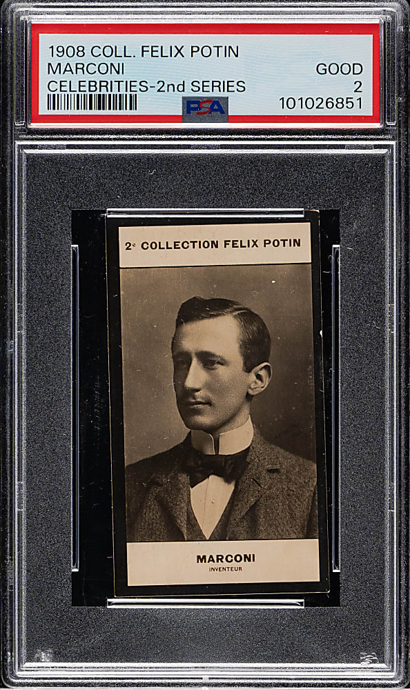 1908 Collection Felix Potin Celebrities Second Series Guglielmo Marconi PSA GOOD 2