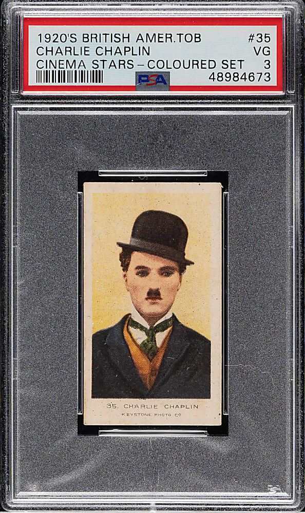 1920's British American Tobacco Cinema Stars - Coloured Set #35 Charlie Chaplin PSA VG 3