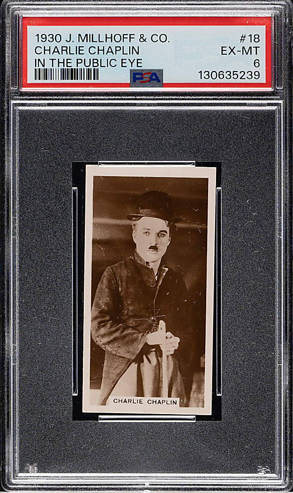 1930 J. Millhoff Co. "In The Public Eye" #18 Charlie Chaplin PSA EX-MT 6