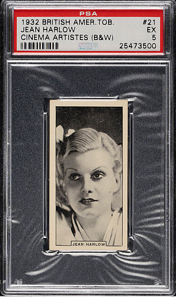 1932 British American Tobacco Co. Cinema Artistes #21 Jean Harlow PSA EX 5