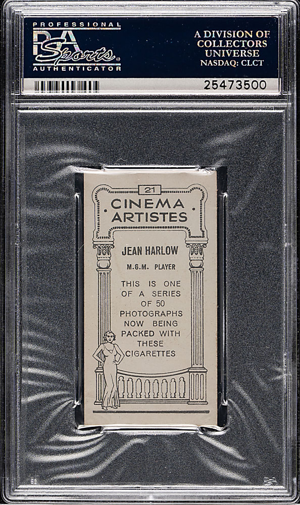 1932 British American Tobacco Co. Cinema Artistes #21 Jean Harlow PSA EX 5