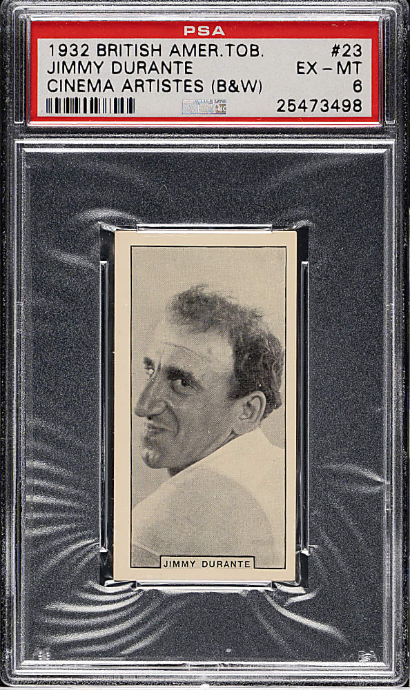 1932 British American Tobacco Co. Cinema Artistes #23 Jimmy Durante PSA EX-MT 6