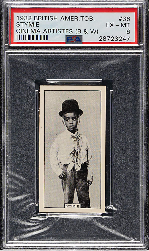 1932 British American Tobacco Co. Cinema Artistes #36 Stymie (Little Rascals) PSA EX-MT 6