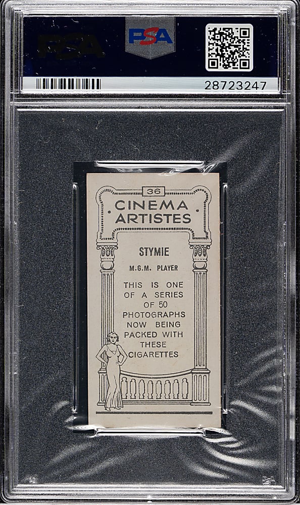 1932 British American Tobacco Co. Cinema Artistes #36 Stymie (Little Rascals) PSA EX-MT 6