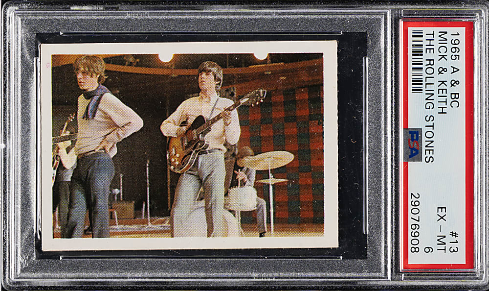 1965 A & BC Company "The Rolling Stones" #13 Mick & Keith PSA EX-MT 6