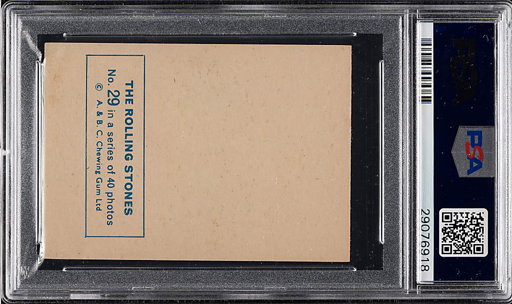 1965 A & BC Company "The Rolling Stones" #29 The Rolling Stones PSA EX 5