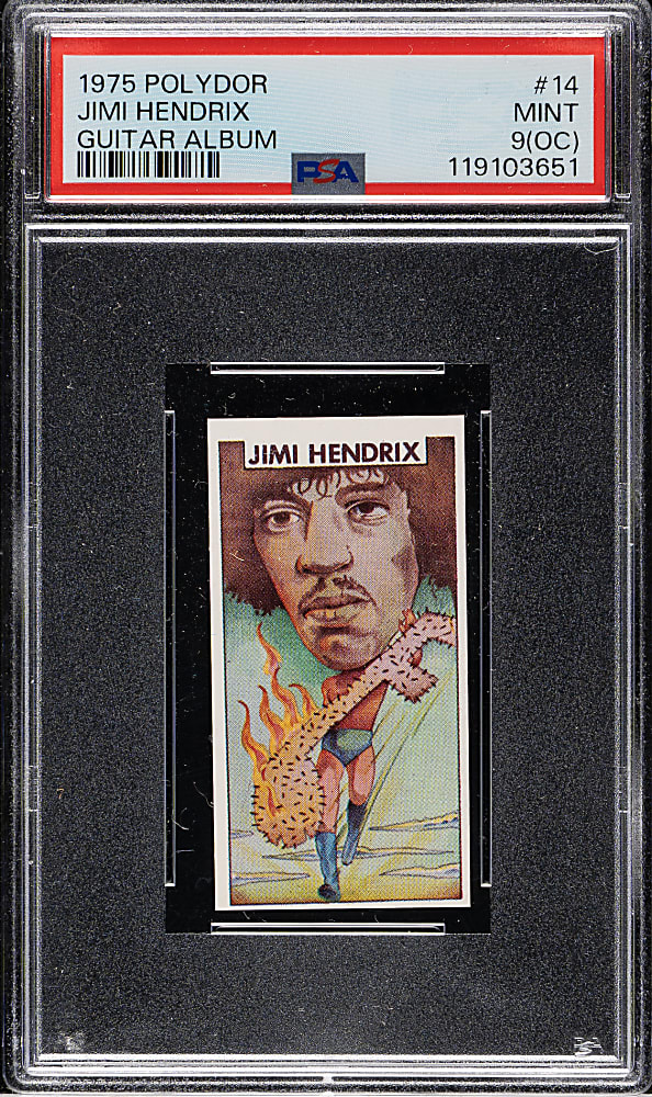 1975 Polydor Guitar Album #14 Jimi Hendrix PSA MINT 9 (OC)